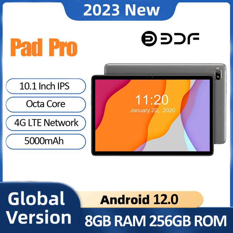 BDF 2023 Nova Versão Global Tablet Android 12.0 Tablet 8GB RAM 512GB ROM Tablette PC Octa Core 4G Dual SIM Card Ou WIFI TABLET