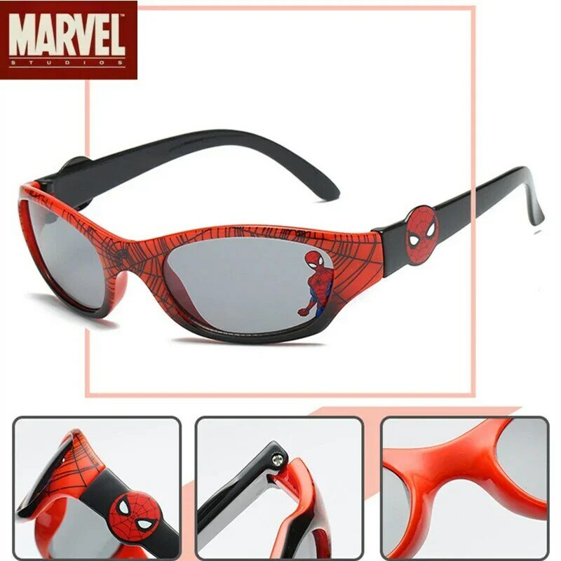 Kacamata hitam Spiderman, kacamata hitam plastik mainan anak-anak, Marvel Avengers Figure Spider-Man, busana kartun, hadiah kacamata lucu anak-anak