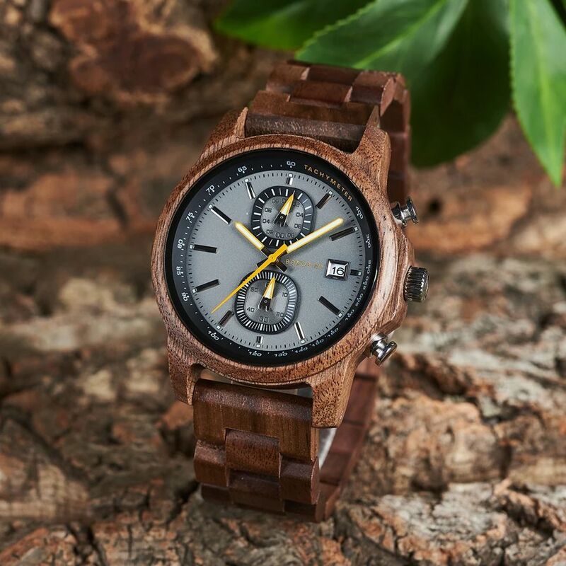 NEW ARRIVAL! BOBO BIRD Fashion Men's Watches, 2 Sub Dial Chronograph, Date Display, Support OEM Customized Dropshipping