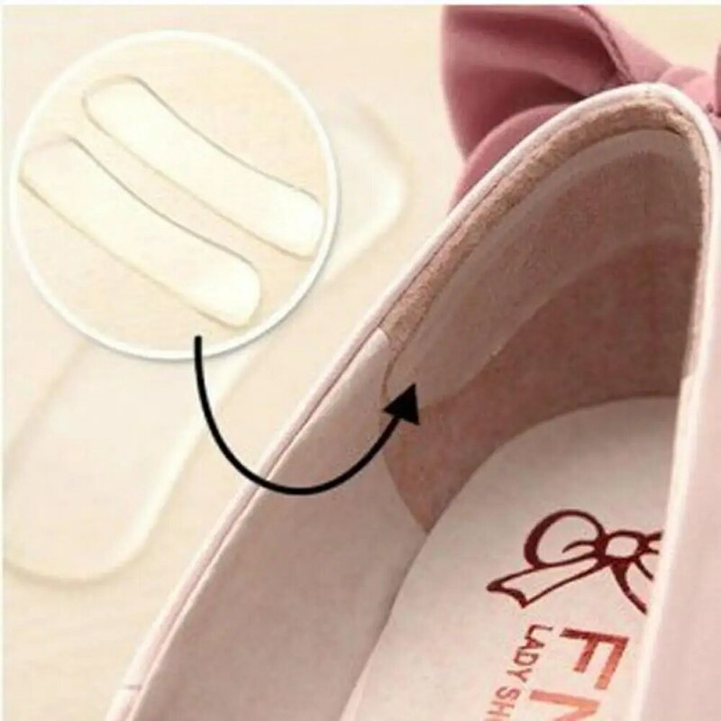 Transparente Silicone Heel Sticker, Anti-Wear, Tamanho Ajustável, Não-Heel, Cuidados com os Pés Gel Palmilha, palmilha protetora, 1 Par