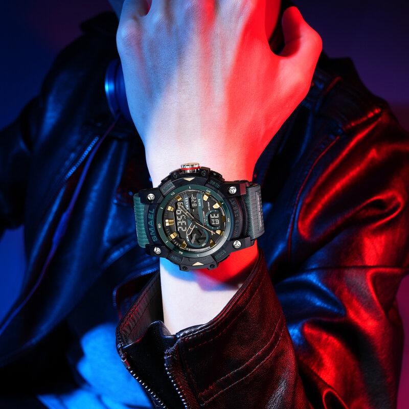 Спортивные часы водонепроницаемые SMAEL брендовые дропшиппинг часы Секундомер Будильник 8086 Модные кварцевые наручные часы