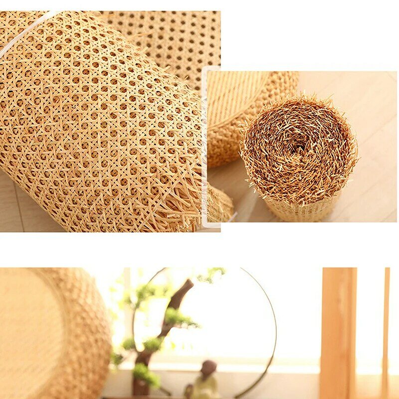 40CM/45CM/50CM X 1 Meter Natural Cane Webbing Sheet Real Rattan Webbing Roll Chair Table Ceiling Background Furniture Material