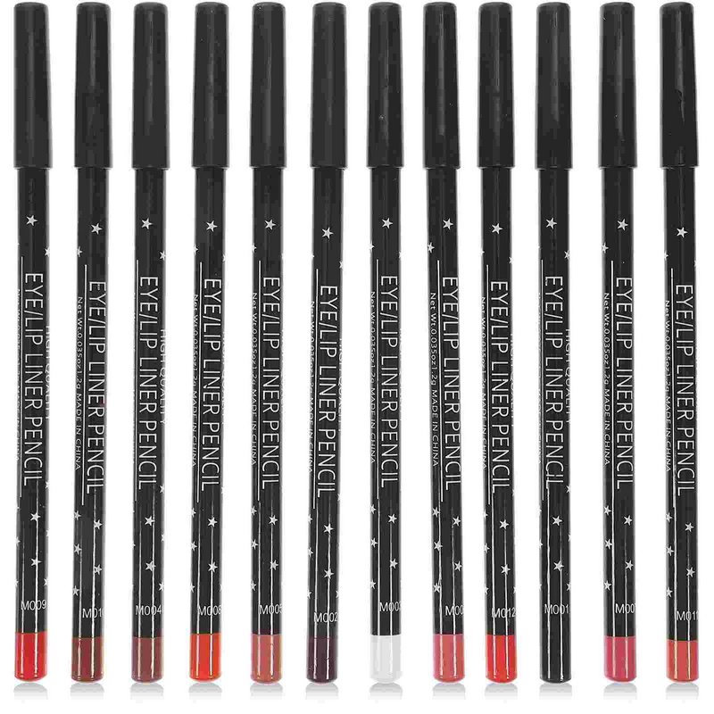 12 Pcs Matte Waterproof Lip Liner Lipstick Pen Lip Pencil Lip Shaping Lipstick Pencil for Women and Girls