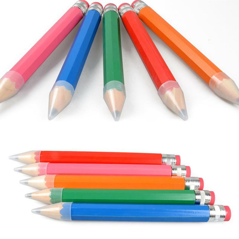 ดินสอไม้ขนาดยักษ์35ซม. เครื่องเขียนขนาดใหญ่ของเล่นสำหรับเด็กแปลกใหม่พร้อมยางลบแท่งหนาสำหรับเด็กเครื่องมือวาดเขียน