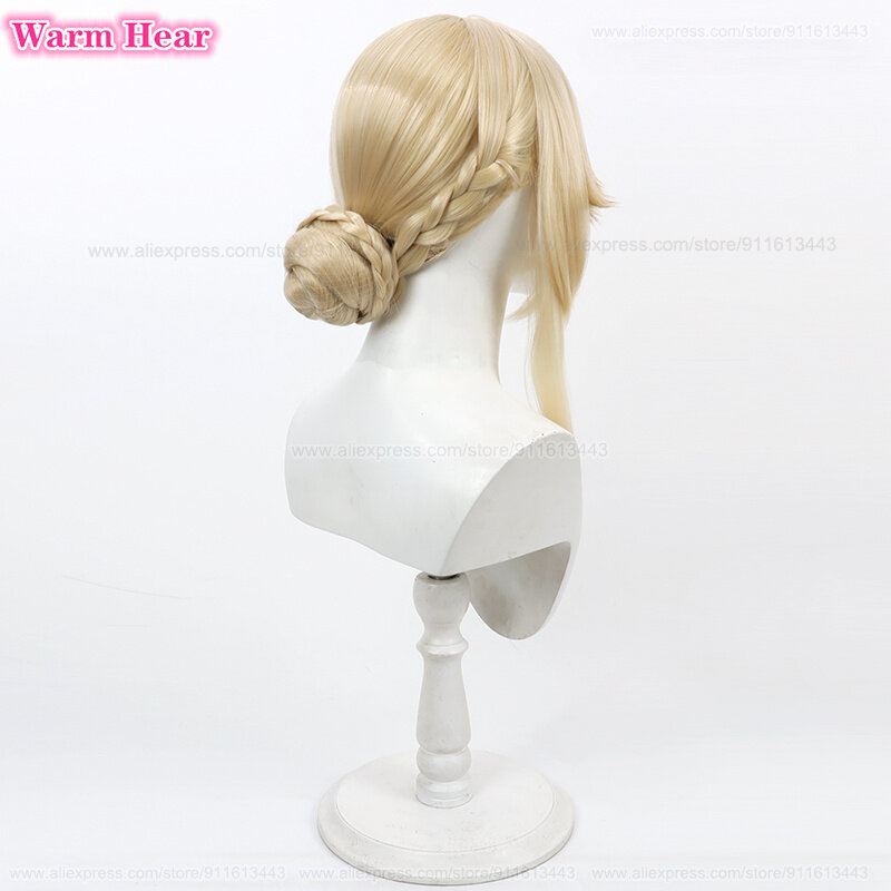 Wysokiej jakości Eddie Cosplay Wig Game Long 55cm Linen Gold Wig Heat Resistant Hair Halloween Cosplay Anime Party Wigs + A Wig Cap