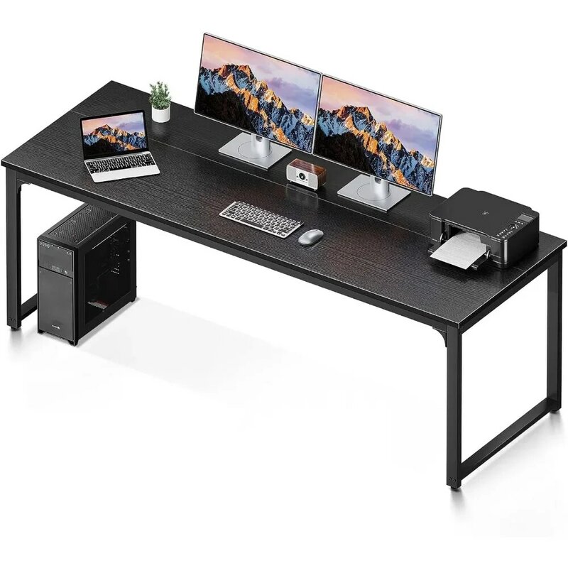 71 Cal biurko komputerowe, biurko do pracy w domu nowoczesny styl minimalistyczny, biurko studenckie, czarne biurko komputerowe