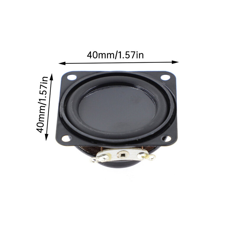 Speaker magnetik Internal 40mm, 4ⅱ 3W/5W Speaker frekuensi penuh 40mm klakson persegi 0-20kHz untuk Walkie talkie Speaker Bluetooth