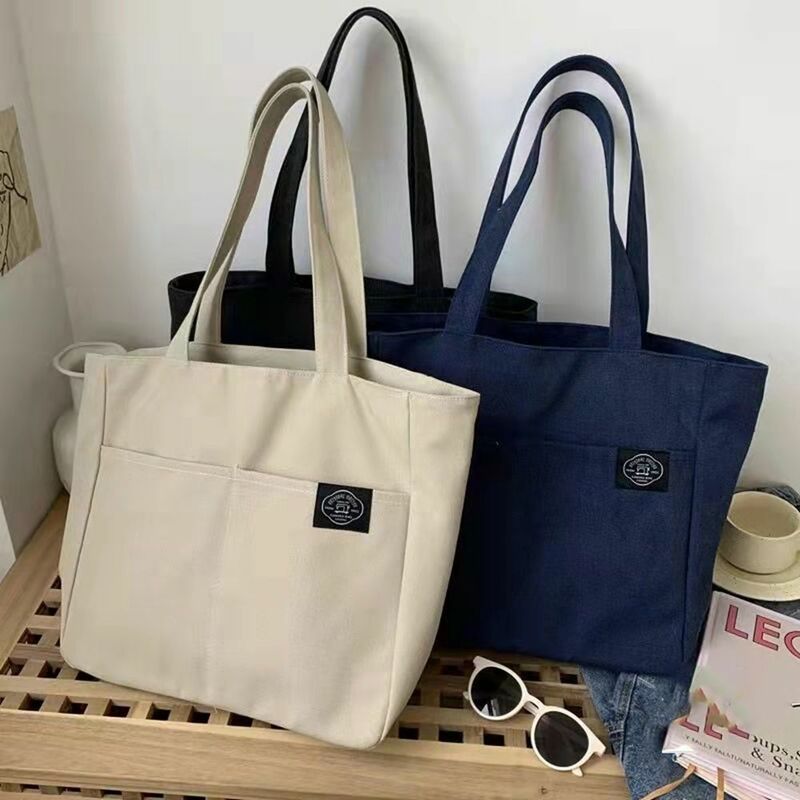 Shopping Books Bags For Students Grocery Handbags Lightweight Eco Bag Women Shoulder Bags Canvas Bag Tote Bag Student Bags