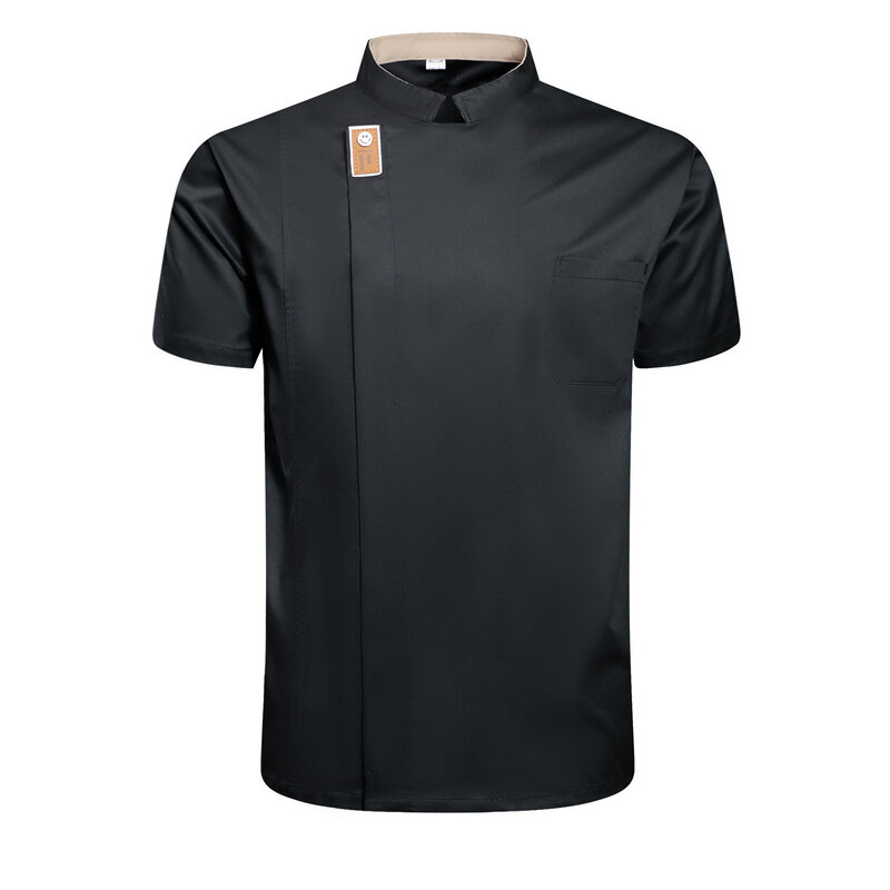 Chaqueta de Chef de manga corta para hombre y mujer, camisa de cocinero, panadería, restaurante, uniforme de camarero, chaqueta de cocina, delantal de disfraz de Hotel