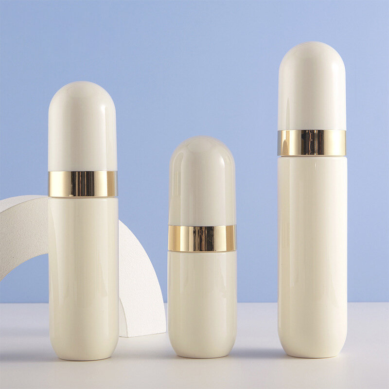 Minibotella de plástico con forma de cápsula para Perfume, contenedor de cosméticos, rellenable, vacío, 40ml/60ml/80ml, 1 piezas