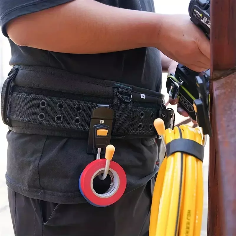 Cintura per attrezzi multifunzione di alta qualità conveniente gancio per attrezzi in metallo appeso trapano elettrico per casco per supporto per elettricista