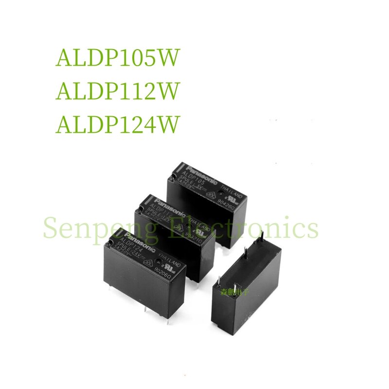 파나소닉 전원 릴레이, 4 피트, ALDP105W, ALDP112W, ALDP124W, 최신 정품, 1A, 5A, 로트 당 5 개