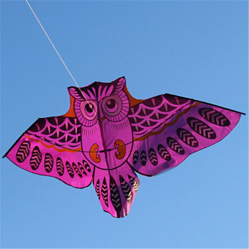 110 см Летающий воздушный змей, красочная мультяшная сова с кайтом, Детская уличная игрушка