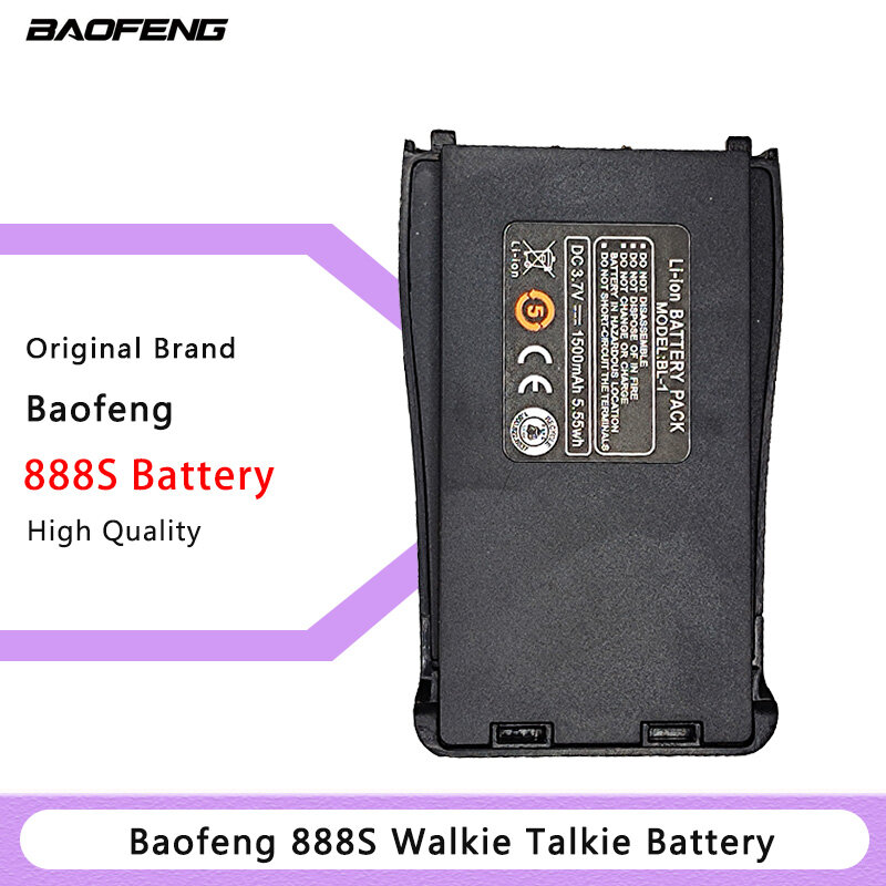 BAOFENG-Batería de BF-888S para walkie-talkie, 3,7 V, 1500mAh, para baofeng 888s BF-666S BF-777S, Compatible con baofeng 777s