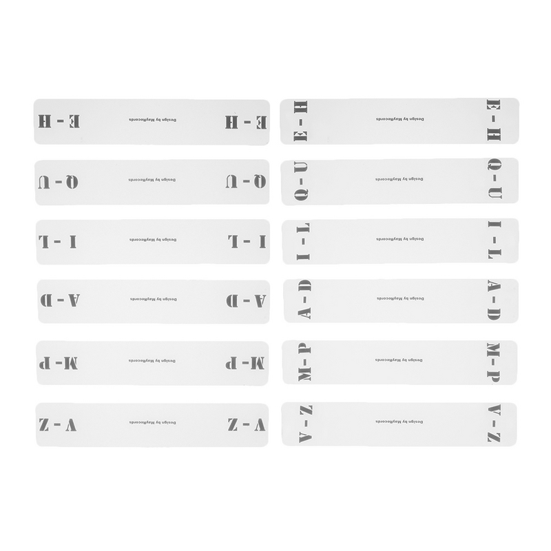 Karty z indeksem alfabetu LP/CD płyta winylowa dzielnik alfabetu karta klasyfikacyjna akrylowa przezroczysta poprzeczna pionowa