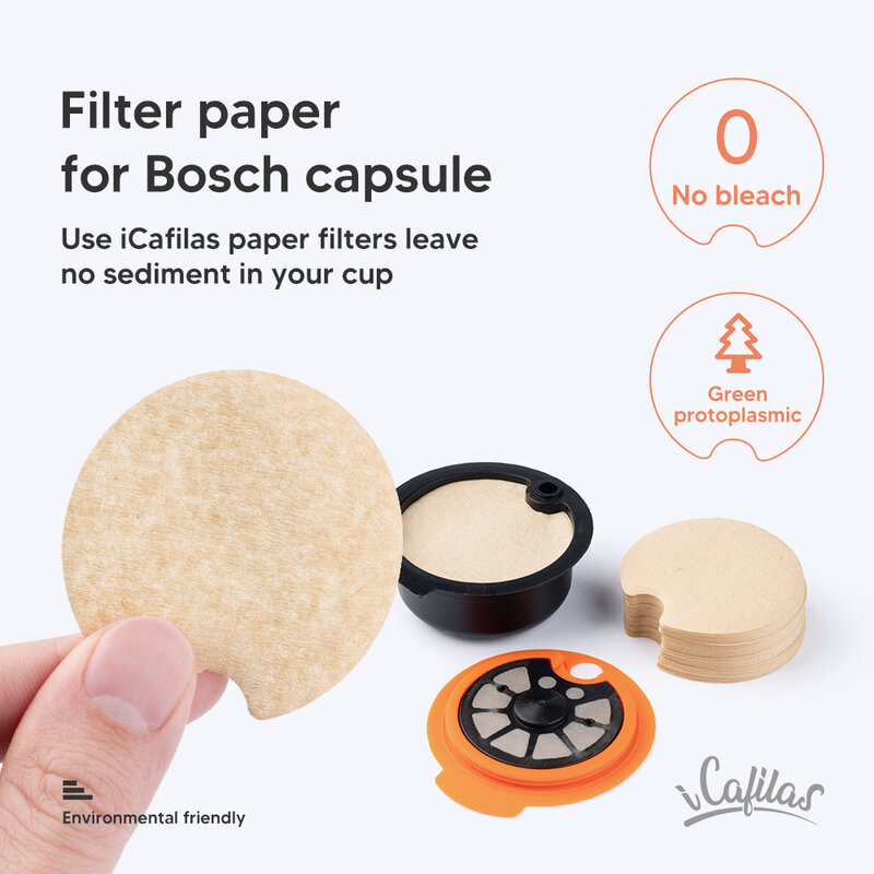 Filtro de papel dispersível para cápsula reutilizável Tassimo café proteger do bloco manter cápsula para limpeza
