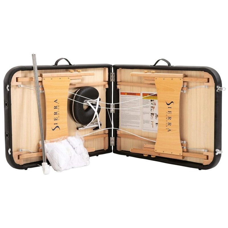 Table de massage portable SIERRA COMFORT All-dip sive (noire), SC-901, 27.95 po P x 72.05 po W x 33.07 po H