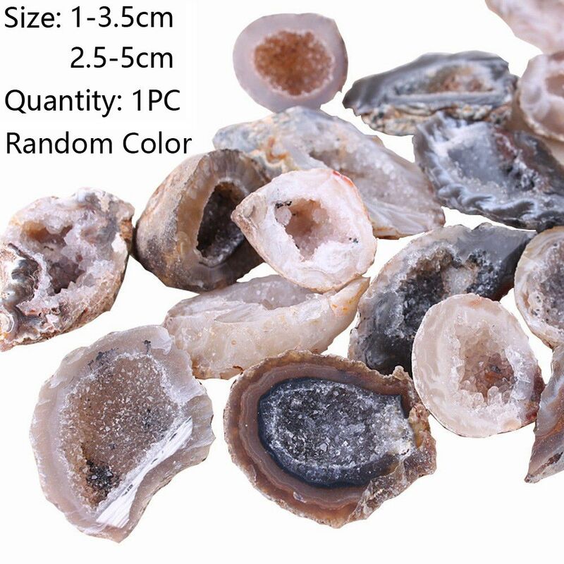 Gemstone Collectible Specimen Irregular Shape Natural Agate Geodes Crystal Cluster Healing Stones Drusy Quartz Slice