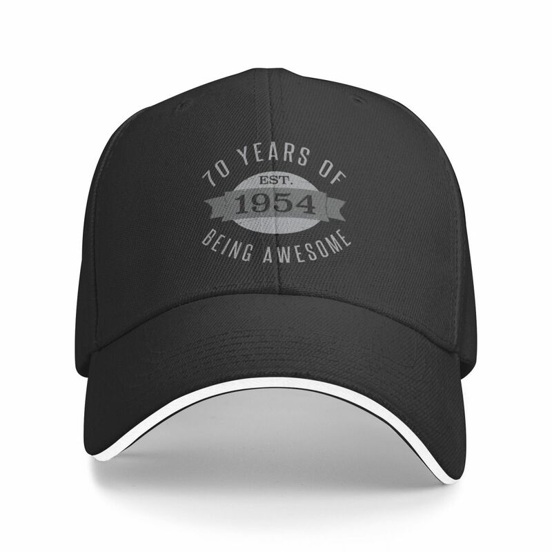70 Jahre 70. Geburtstag est geboren 1954 Outfit Unisex Baseball kappe verstellbar Geschenk für 70 vielseitige Mützen Hut lässige Kopf bedeckung