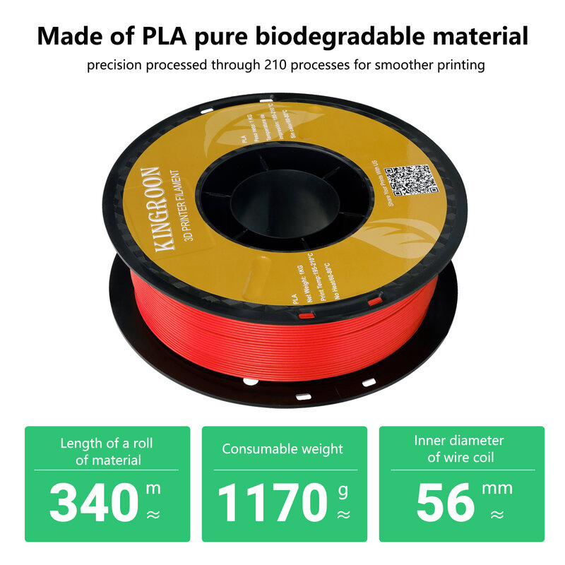 Filamento PLA PETG de TPU para impresora 3D, 22 libras, 10 rollos, 1KG, 1,75 MM, inodoro, respetuoso con el medio ambiente, buen tacto, mezcla de colores, Envío Gratis