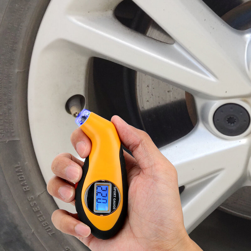 Motorcycle Tire Pressure Gauge 0-10Bar/150Psi Tester Manometer Digital Bike Tyre Test Meter Tool Car TPMS Accessories Universal