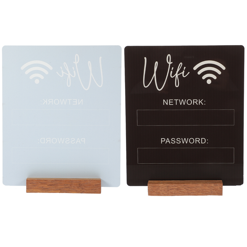 Wifi Password Sign Guest Wi-fi Signage For Room Account and Acrylic Hotel Desk Token