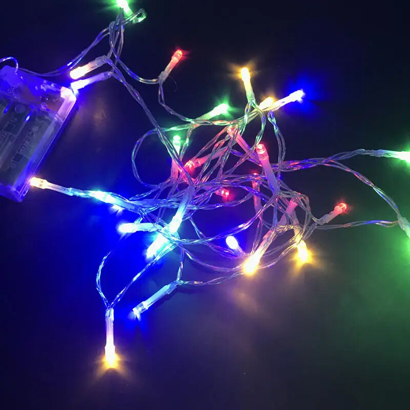 Bateria operado impermeável fada LED String Lights, Natal luz, festa, decoração de casamento, 2m, 3m, 4m, 5m, 10m, 3 x AA
