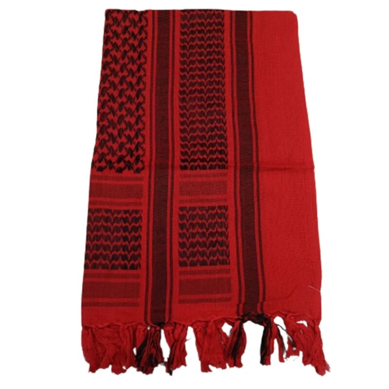 Désert Shemagh écharpe coton arabe foulard unisexe Keffiyeh visage couverture universelle bandeau arabe écharpe couvre-chef