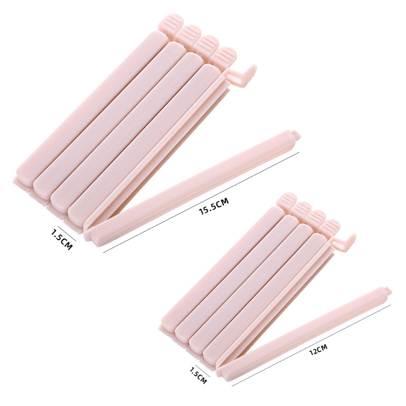 10Pcs Bag Clips Snack Afdichting Clip12/15.5Cm Draagbare Keuken Opslag Accessoires Tool Elastische Gesp Pakket Tas klem