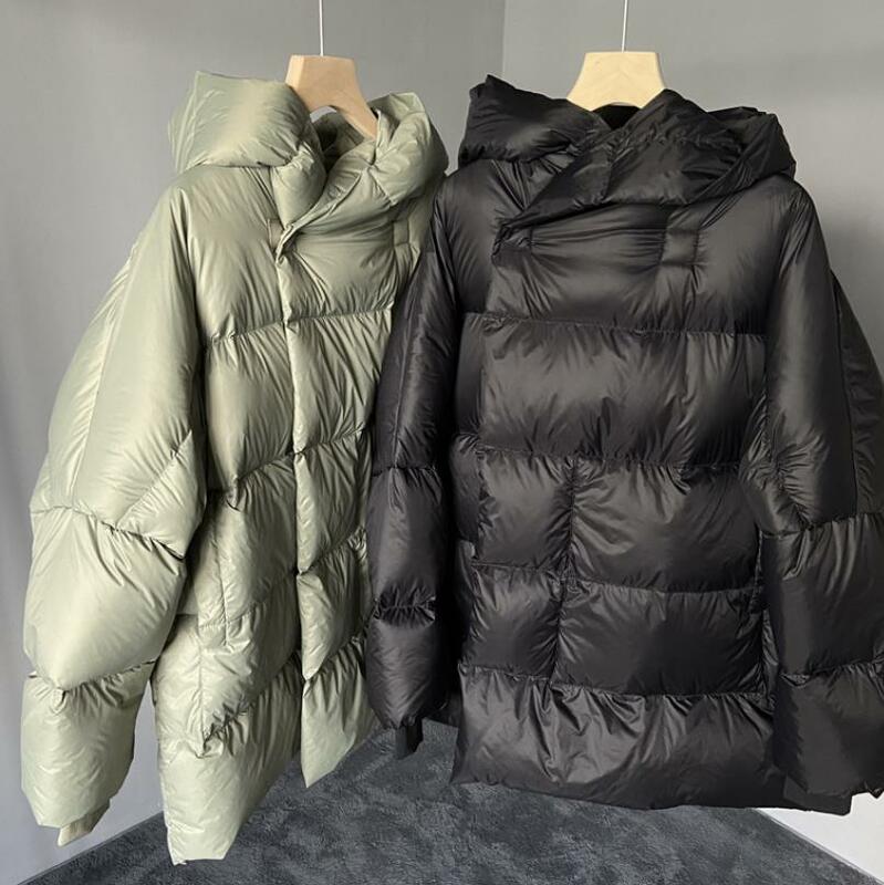 2023 Winter New Down Jacket For Women Fluffy White Duck Down Cloak Hooded Warm Puffer Coat Fashion OL Style Down Parka Y3321