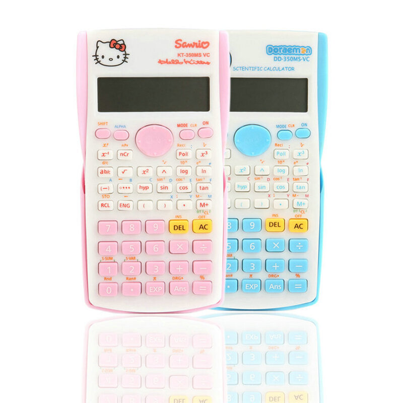 Hello Kitty เครื่องคิดเลขอิเล็กทรอนิกส์เดสก์ท็อปสำนักงานบ้านโรงเรียน Financial Accounting เครื่องมือสไลด์วิทยาศาสตร์ฟังก์ชั่นการคำนวณของขวัญ