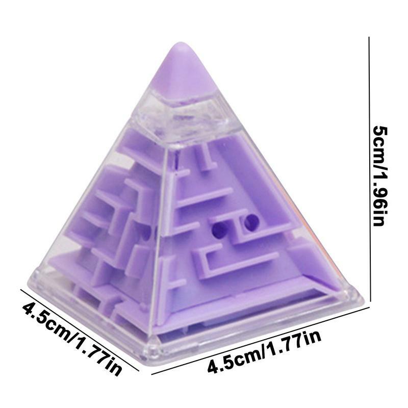 Mini Pyramid Maze 3D Three-dimensional Pyramid Beading Brain Teasers Toy Memory Training Puzzle Educational Toy Gift for Kids