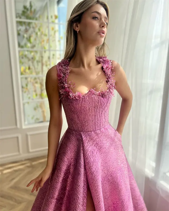 Suknie balowe wykwintna suknia balowa Spaghetti koktajlowa kwiaty drapowana satynowa okazja wieczorowa suknia szlafrok soirée vestidos elegantes