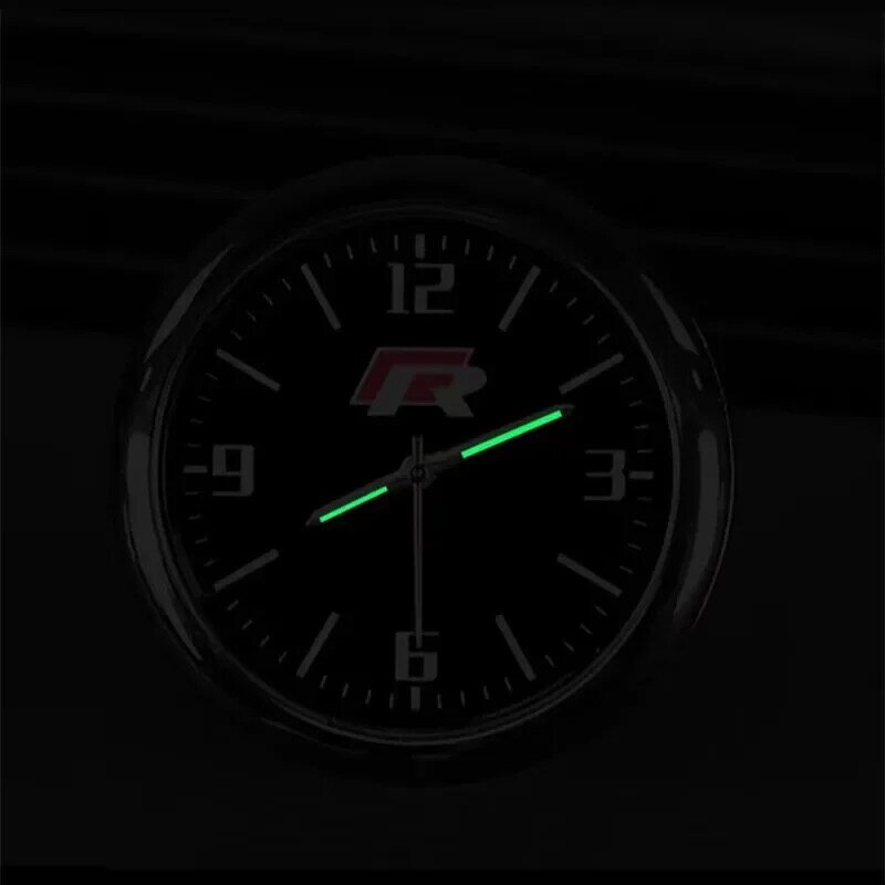 ساعة كوارتز للسيارة في التصميم الداخلي ، فتحة تهوية مضيئة للسيارات ، زخرفة لوحة أجهزة القياس لأودي A3 ، A5 ، A6 ، Q3 ، Q5 ، TT ، RS3