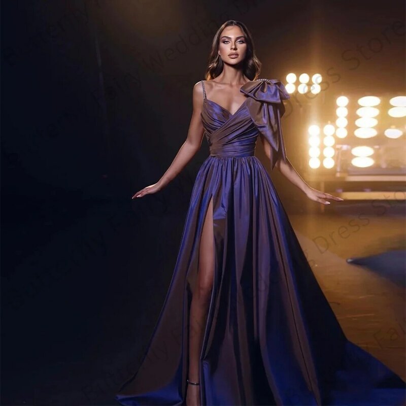 2024 damskie suknie wieczorowe prosta seksowna, marszczona księżniczka z odkrytymi ramionami suknia wieczorowa formalna moda szacie celebrytów