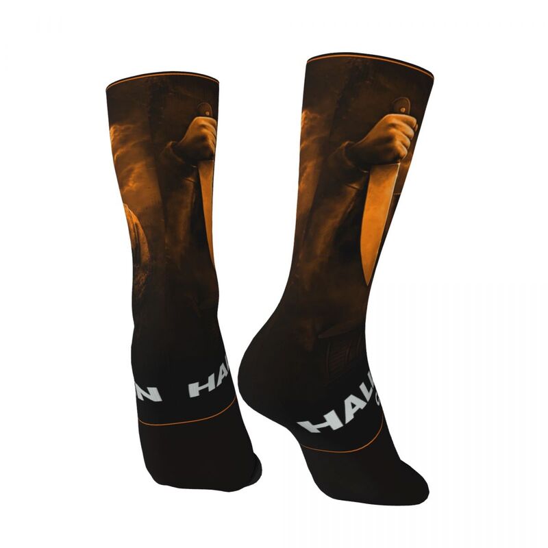Повседневные ужасные носки из фильма Хэллоуин Майкл Майерс нож уютные носки унисекс в стиле хип-хоп счастливые носки уличный стиль сумасшедшие носки