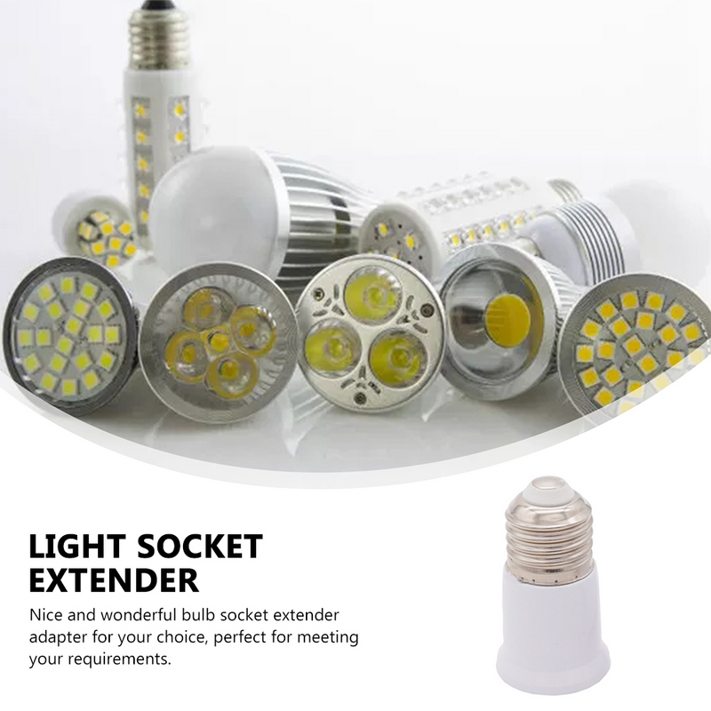 10 Pcs Lampholder Converter E27 Bulb Light Socket Extender Extensions Adapter Plastic