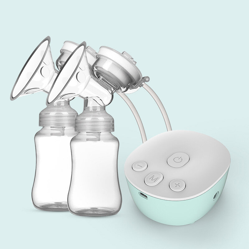 Tiralatte elettrico doppio tiralatte senza BPA USB allattamento al seno con cuscinetti per l'allattamento e pompa per la conservazione del latte materno