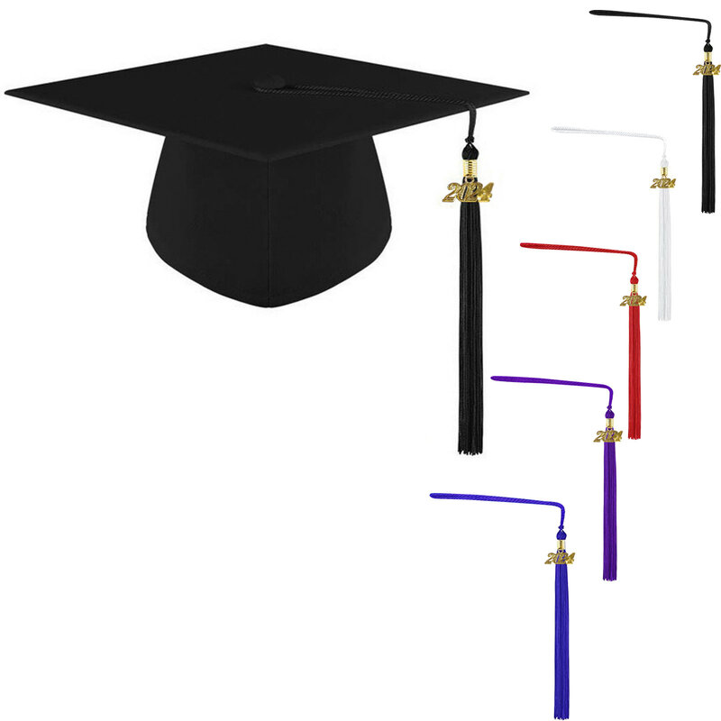 Bata de graduación para niños y niñas, accesorio de uniforme con borla, banda elástica ajustable, para preescolar, guardería, 2024