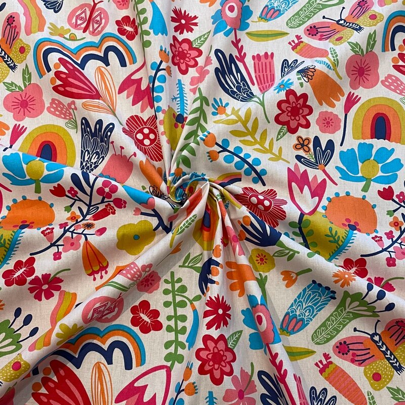 ชุดกระโปรงผ้าตัดเย็บผ้าพิมพ์ลายดิจิทัลผ้าป๊อปลิน40S ผ้าพิมพ์ลายดอกไม้สีชมพูผ้าคอตตอน100% ผ้าแบบอิสระต่อกัน