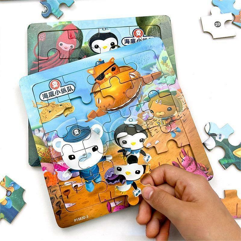The octonauts gambar Puzzle Jigsaw mainan DIY GUP tokoh aksi kendaraan hadiah ulang tahun mainan anak-anak 100/200 buah tidak ada kotak asli