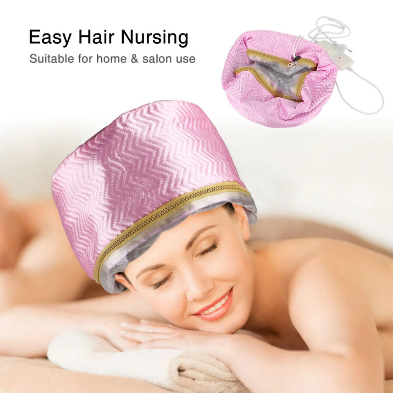 Electric Hair Cap Hat Salon Spa Steamer Hair Thermal Treatment Nourishing Hair Mask Baking Oil Cap Hair Dryer Heat Hat Hair Care