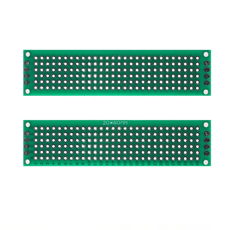 양면 Pcb 보드 2x8CM 5 개, 녹색 DIY 프로토타입 Pcb 범용 보드 메인 보드