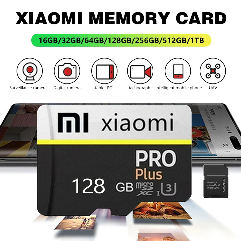 Xiaomi Micro Sd Kaart 1Tb 2Tb 256Gb 512Gb Geheugenkaart Class10 Tf Kaart 512Gbtf Minisd Flash Geheugen Usb Pendrive Vrije Adapter