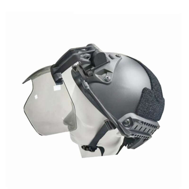 Регулируемый тактический шлем, флип-аксессуар, тактические стеклянные очки, быстрый шлем для страйкбола, ветрозащитный противотуманный шлем CS, защита для военных учений