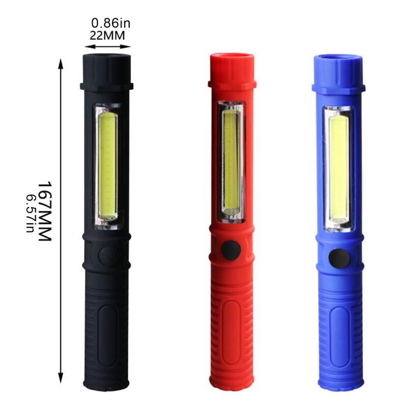 Mini Lanternes de Travail, Torches d'Inspection, COB LED, Multifonction, Lampe de Poche de Maintenance, Base Magnétique, 1000 Lumens