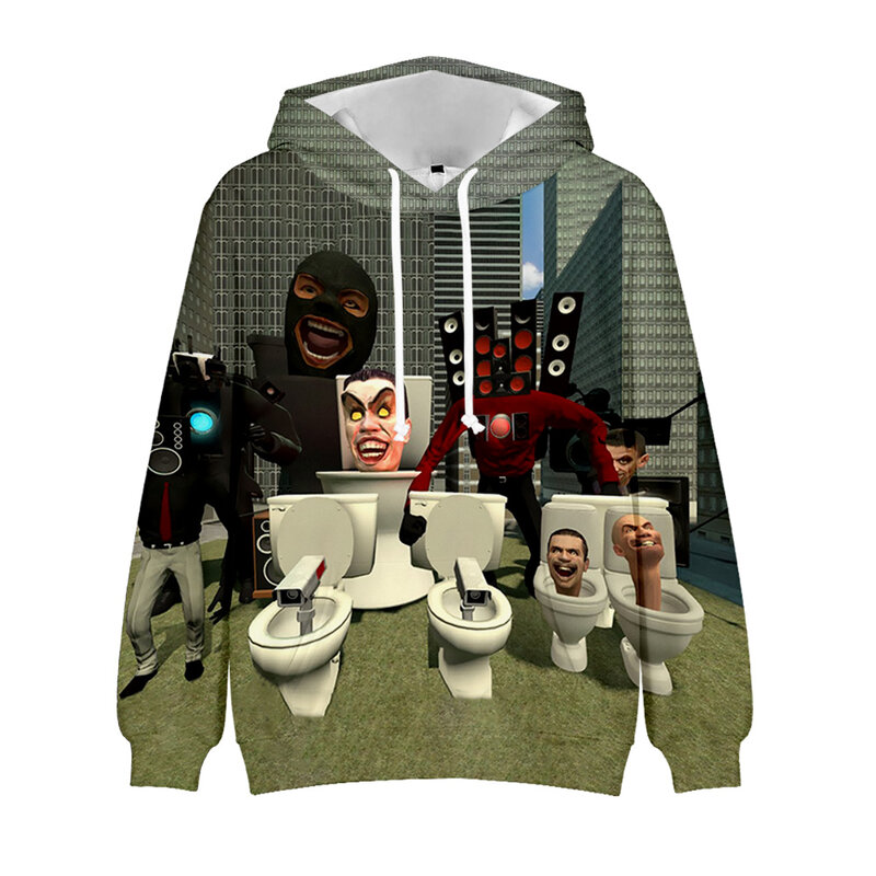 Männer Frauen Hoodies Skibidi Toilette Merch Sweatshirt Herbst Winter Y2K Streetwear Kleidung 3D-Druck Jungen Mädchen Langarm Pullover
