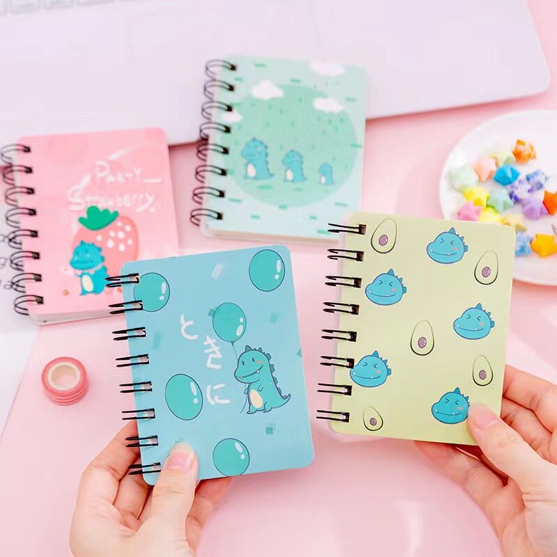 Mini Loose-leaf Hand Book Notebook Diary Blank Notebooks Diaries Kawaii Student Notepad Planner School Office Supplies 85X105MM