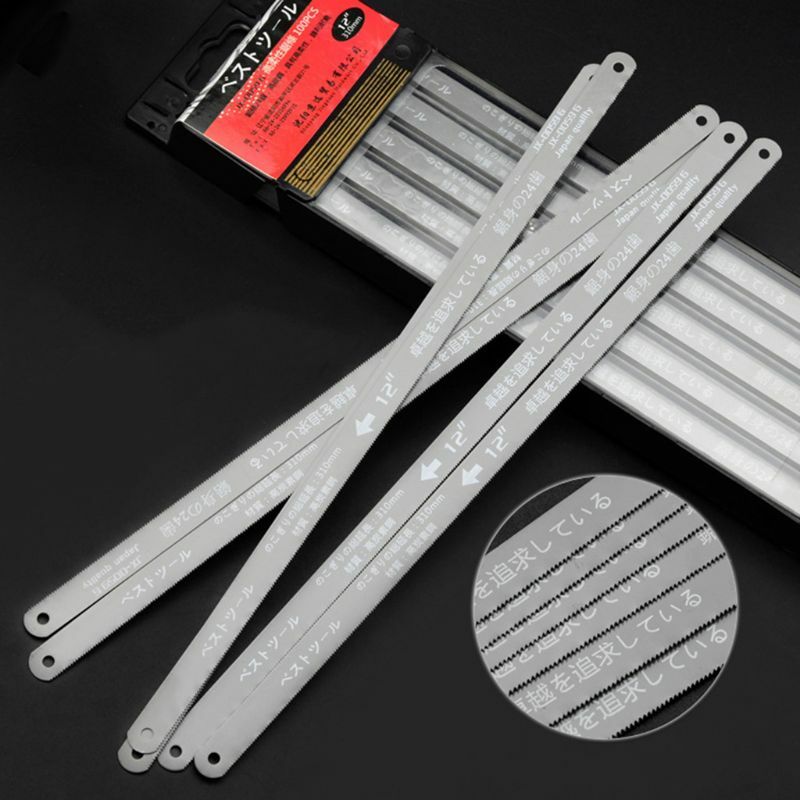 Lâminas serra substituição para corte metal, lâmina serra manual com 24 dentes, comprimento 300 mm/12 polegadas,