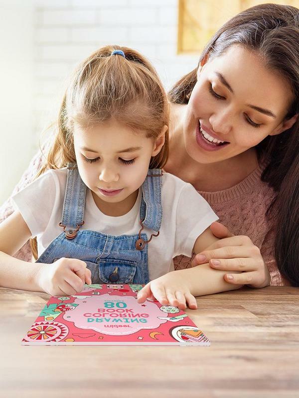 Lukisan dengan buku gambar Air buku gambar kognitif buku gambar latihan menggambar hadiah kerajinan seni tinta kelas makanan untuk anak laki-laki perempuan